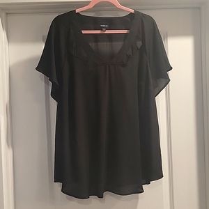 Torrid Black Blouse shirt sleeves